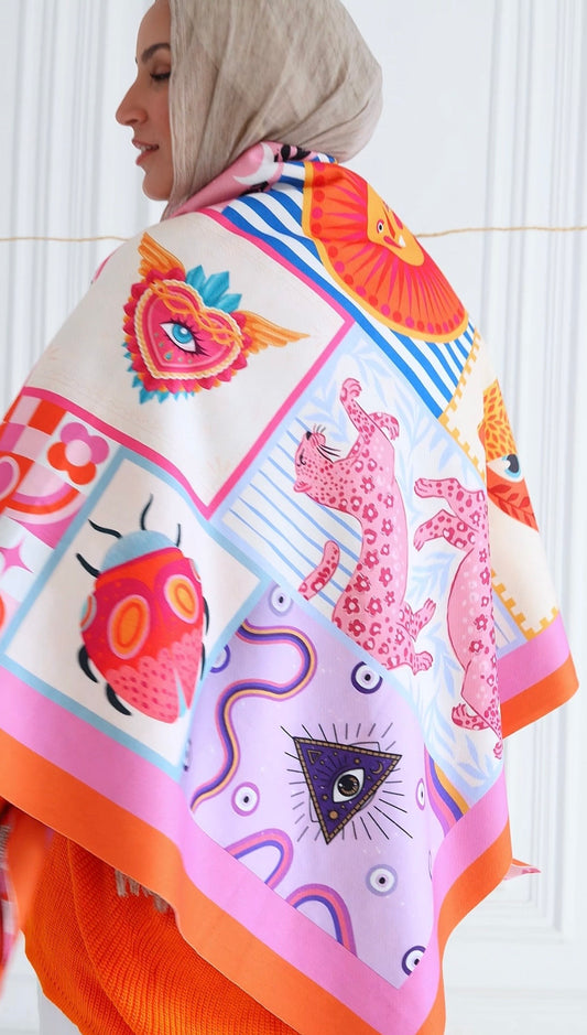 Gigi pullover + Lucky Charm Patch Scarf