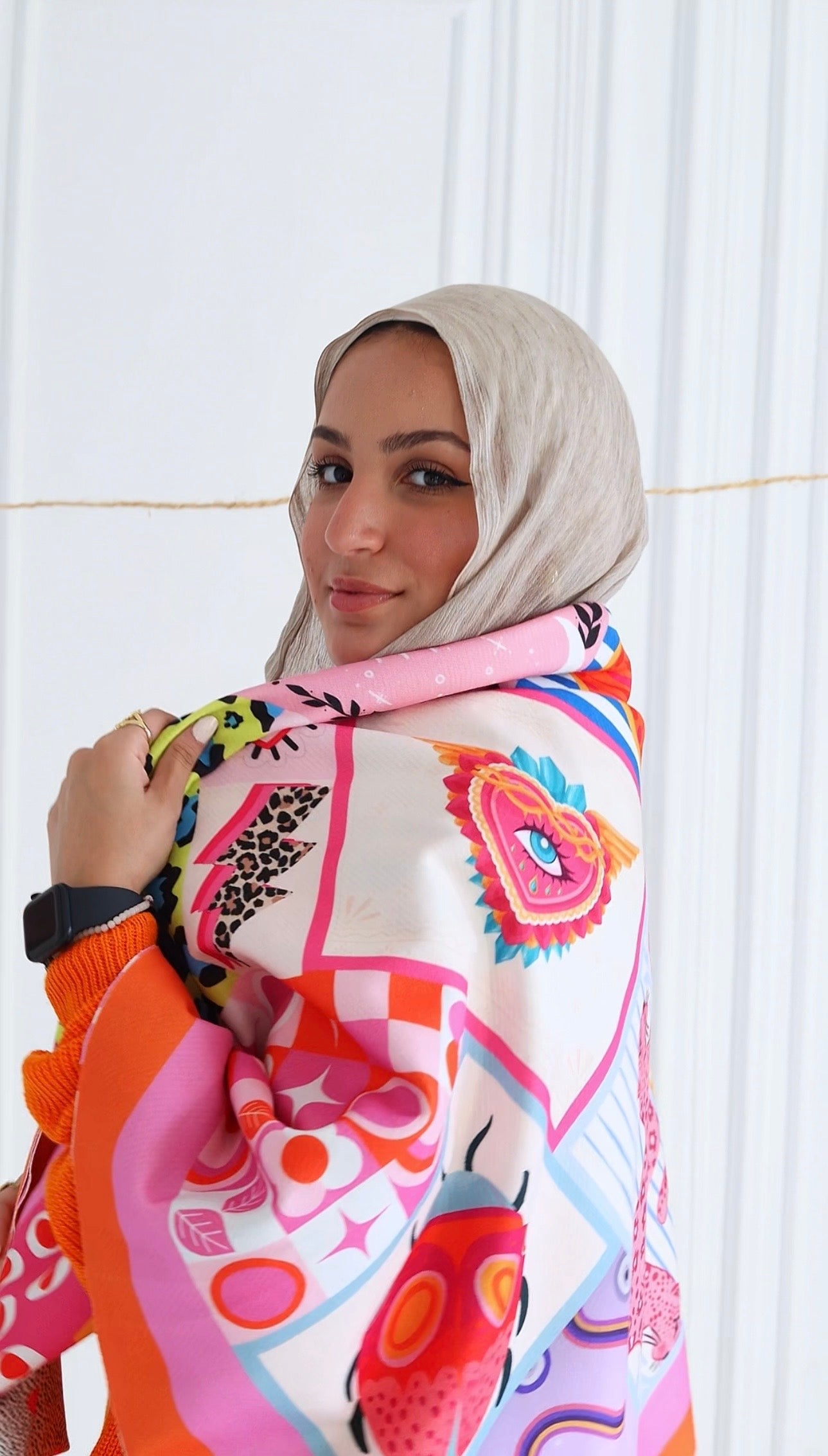 Gigi pullover + Lucky Charm Patch Scarf