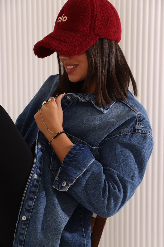 Denim long shirt