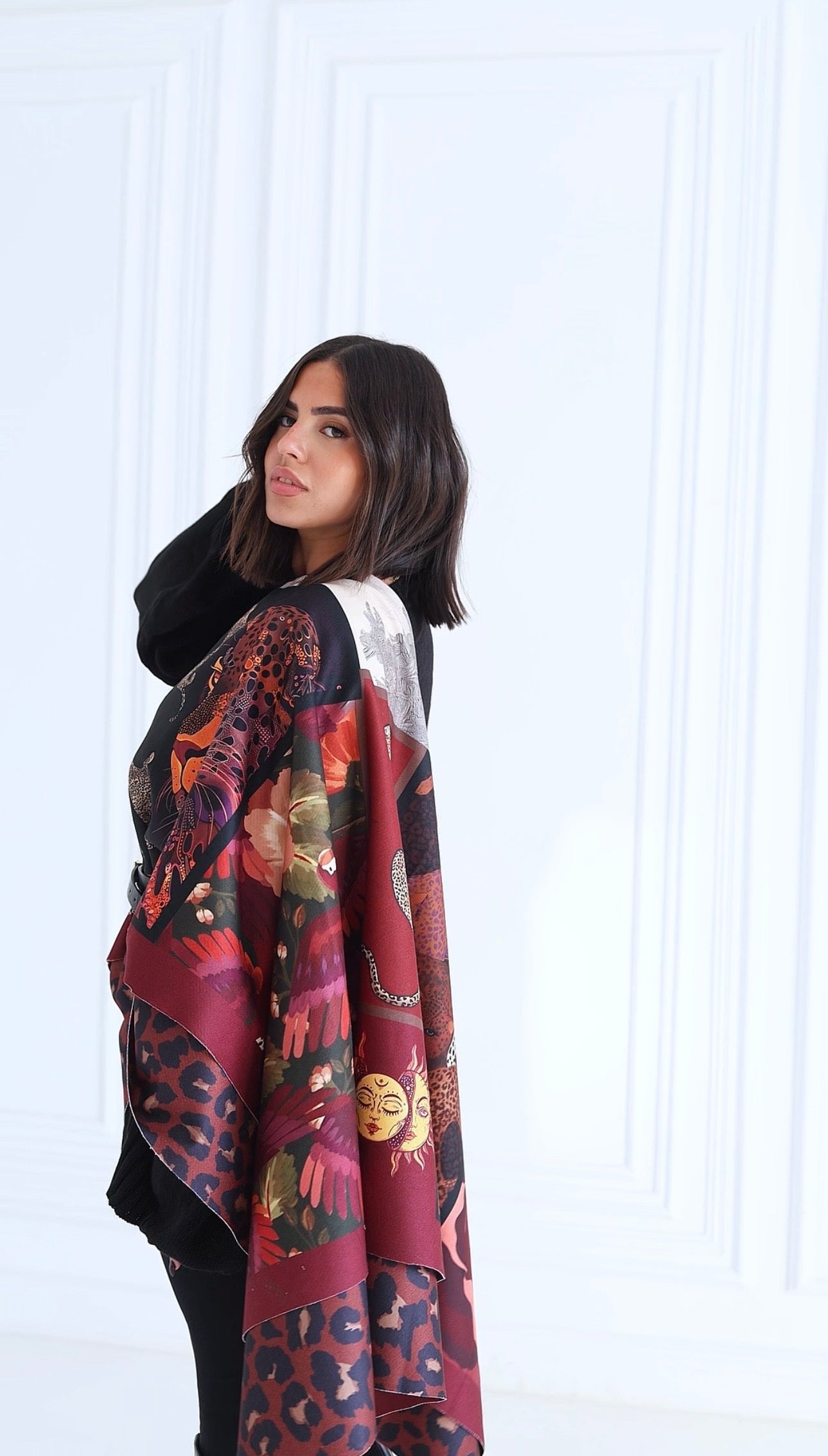 Lillian pullover + The Big Cat Patchwork Scarf