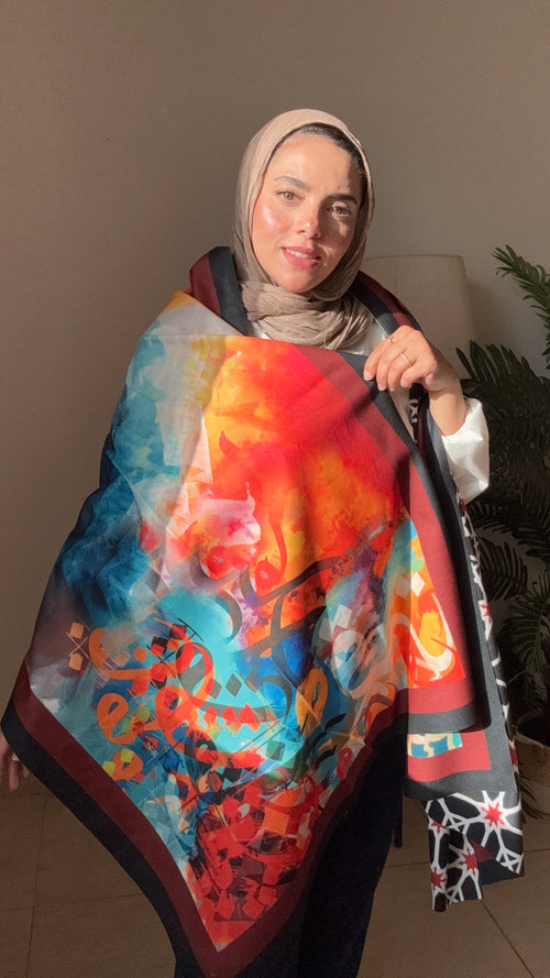 Abstract fusion scarf rectangle