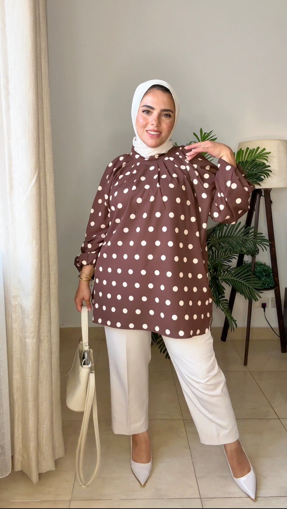 Polka dots blouse