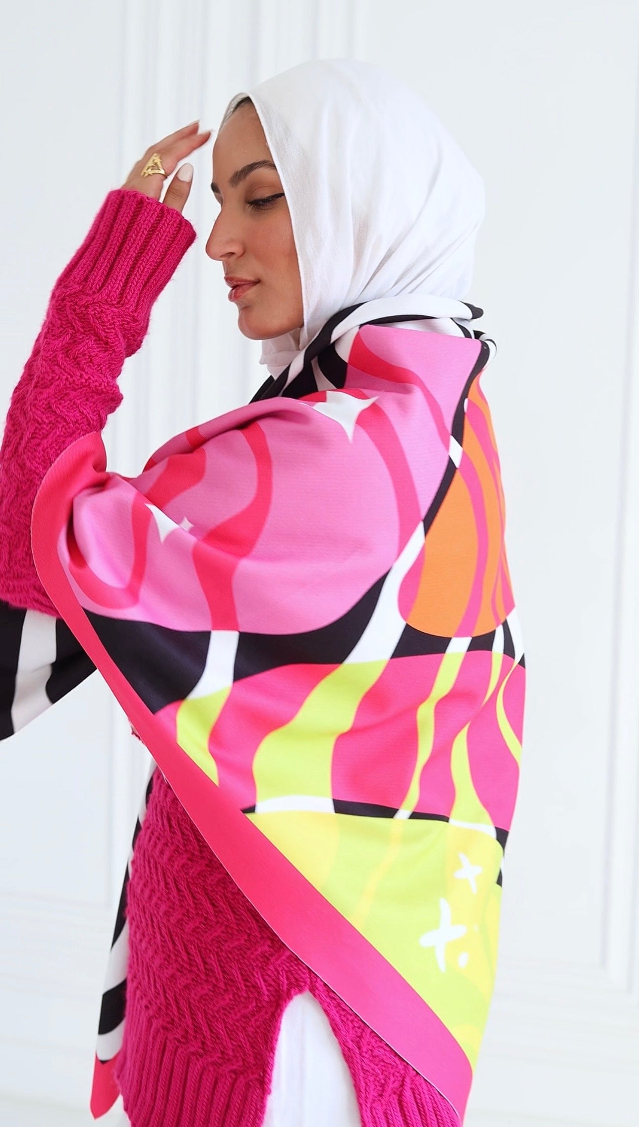 Tia pullover + Funky Stripes Scarf