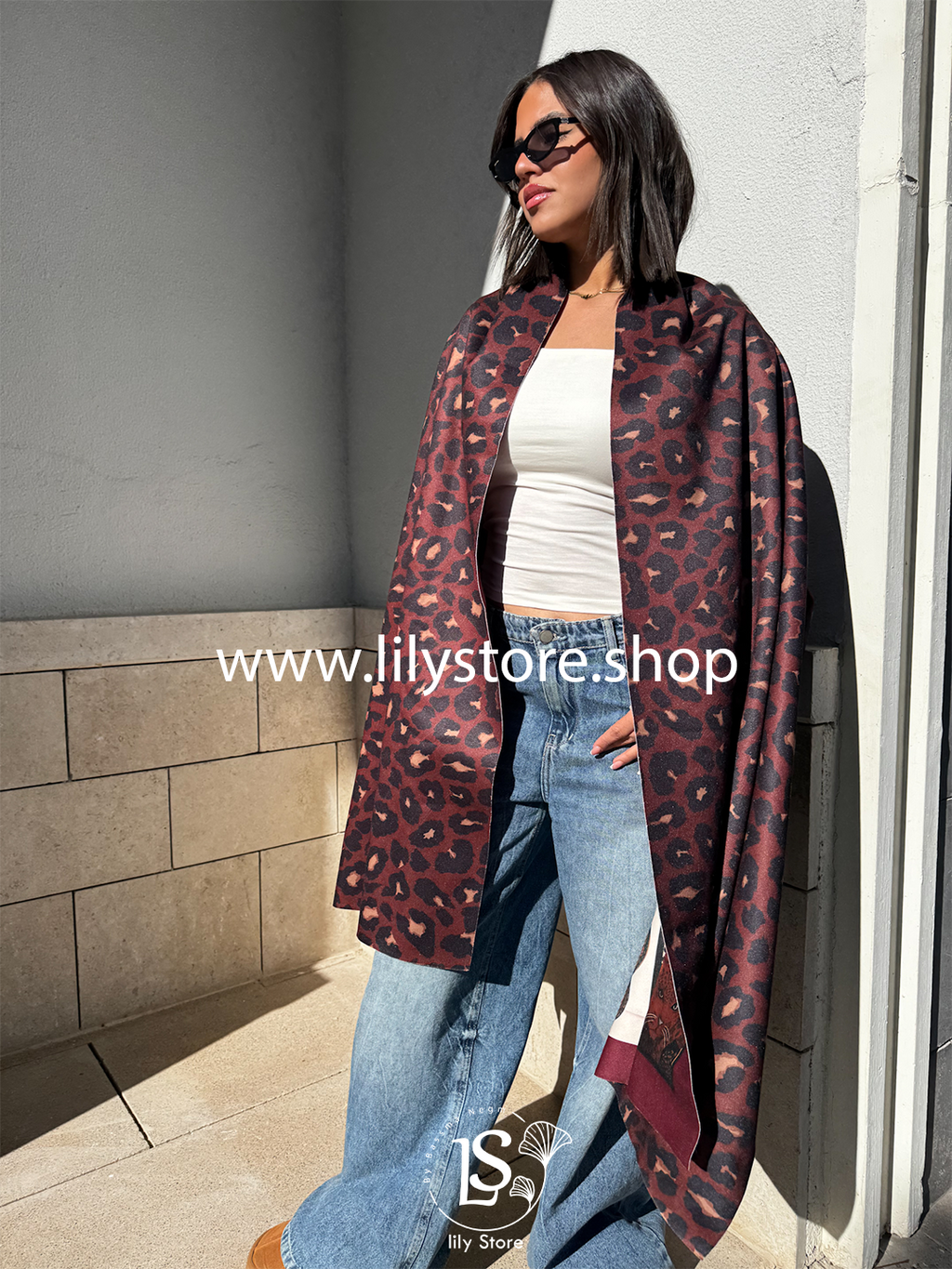 Big Cat patchwork Scarf Rectangle