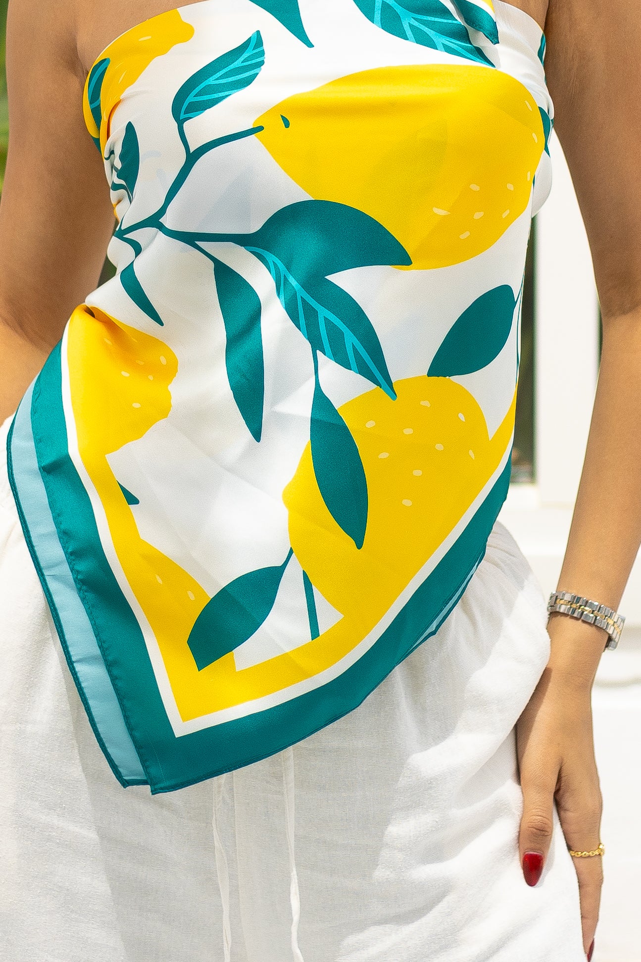 Green lemon scarf