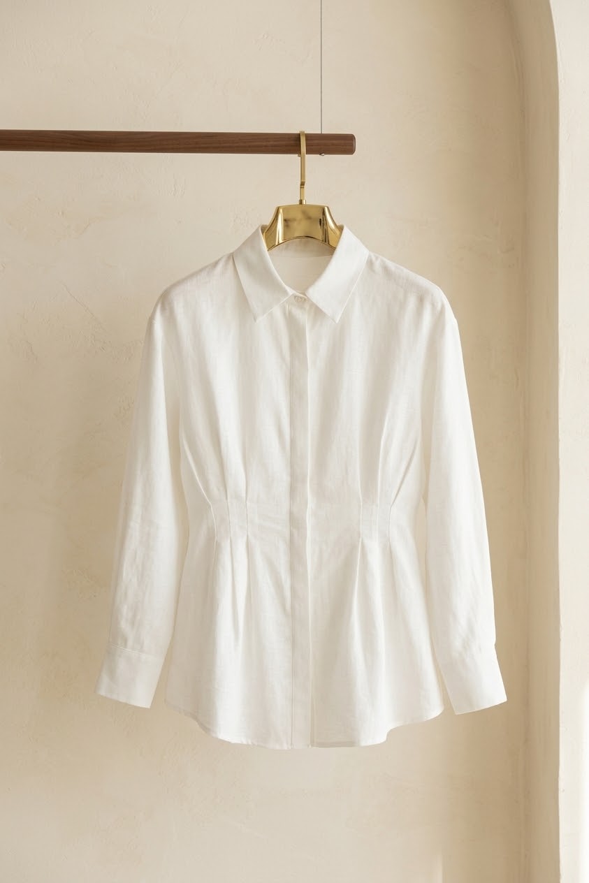 White butterfly blouse