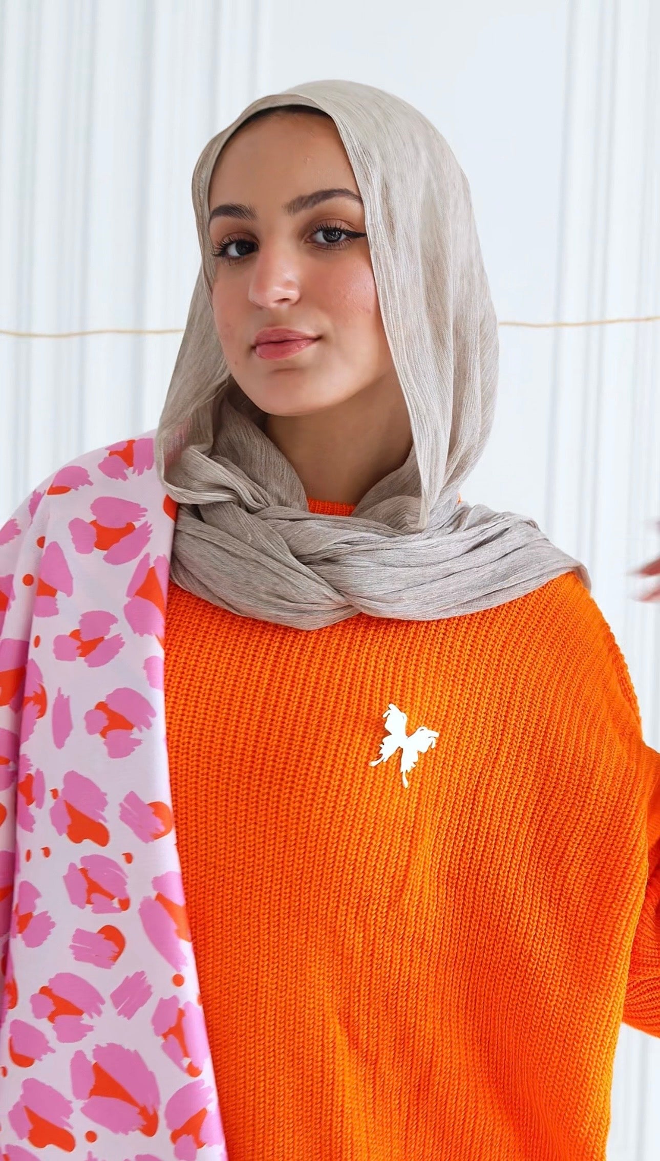 Gigi pullover + Lucky Charm Patch Scarf