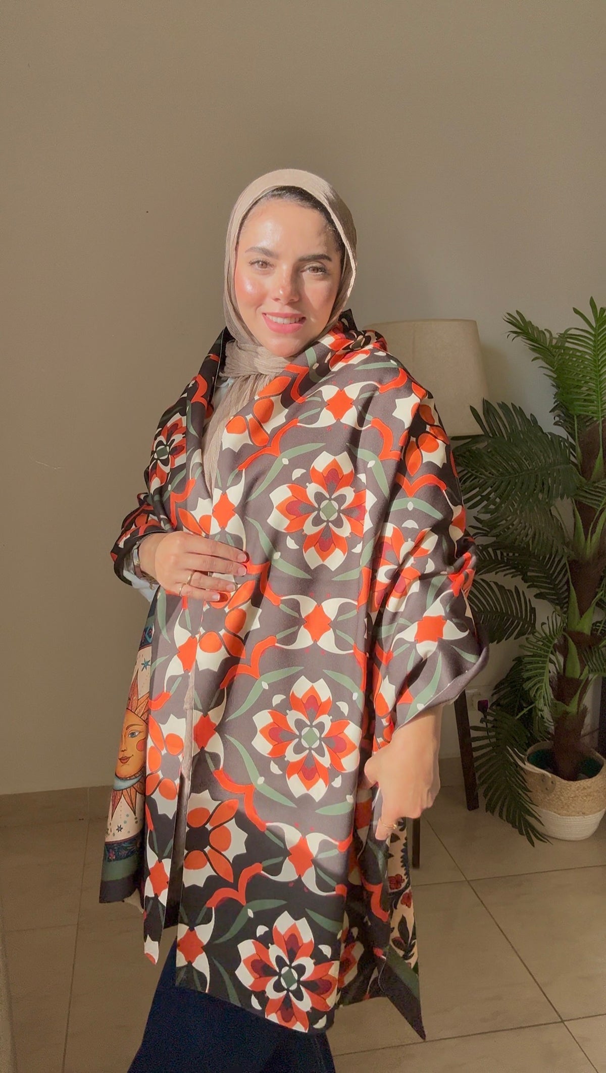 Sunset Mosaic Scarf rectangle