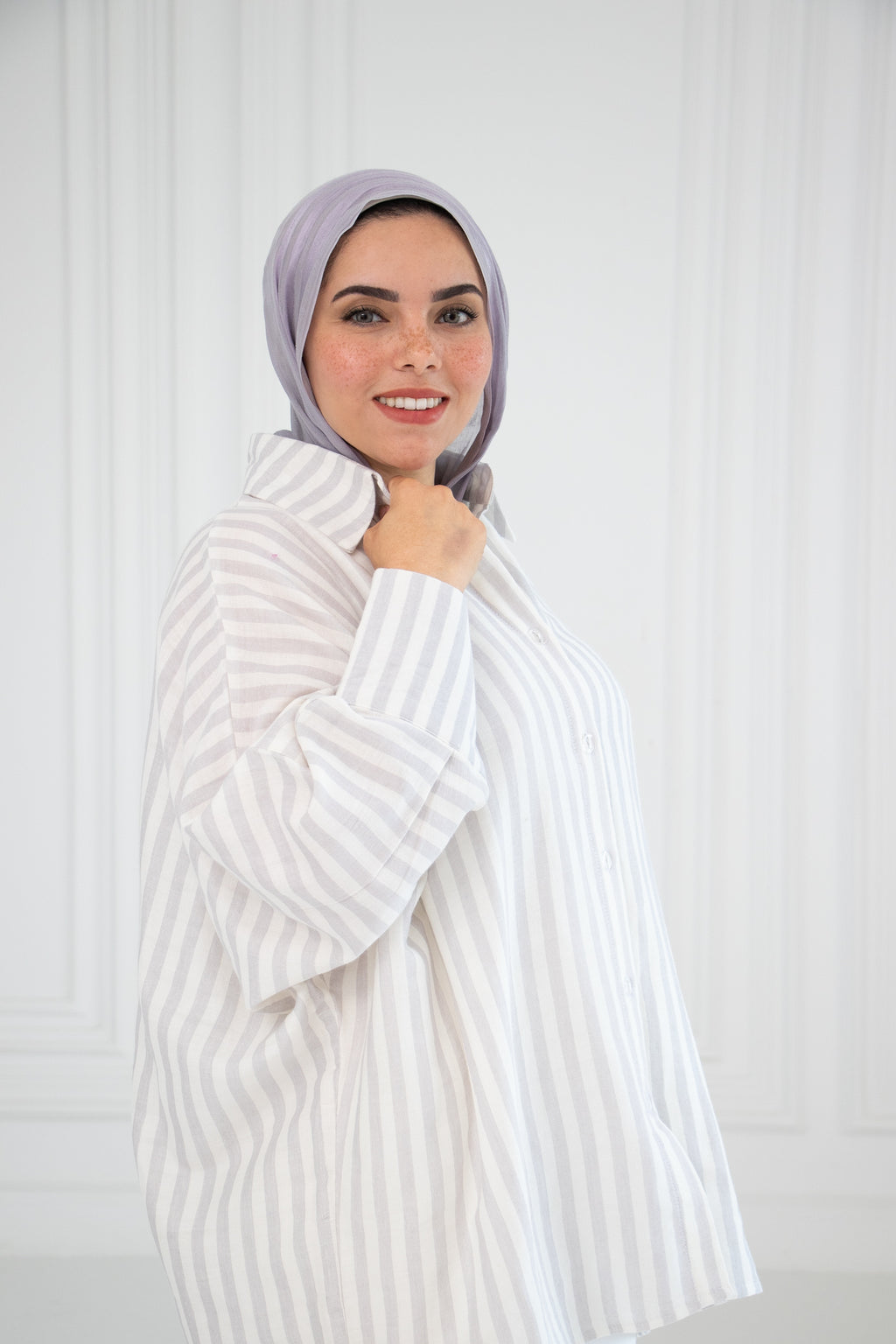 Oversized striped shirt