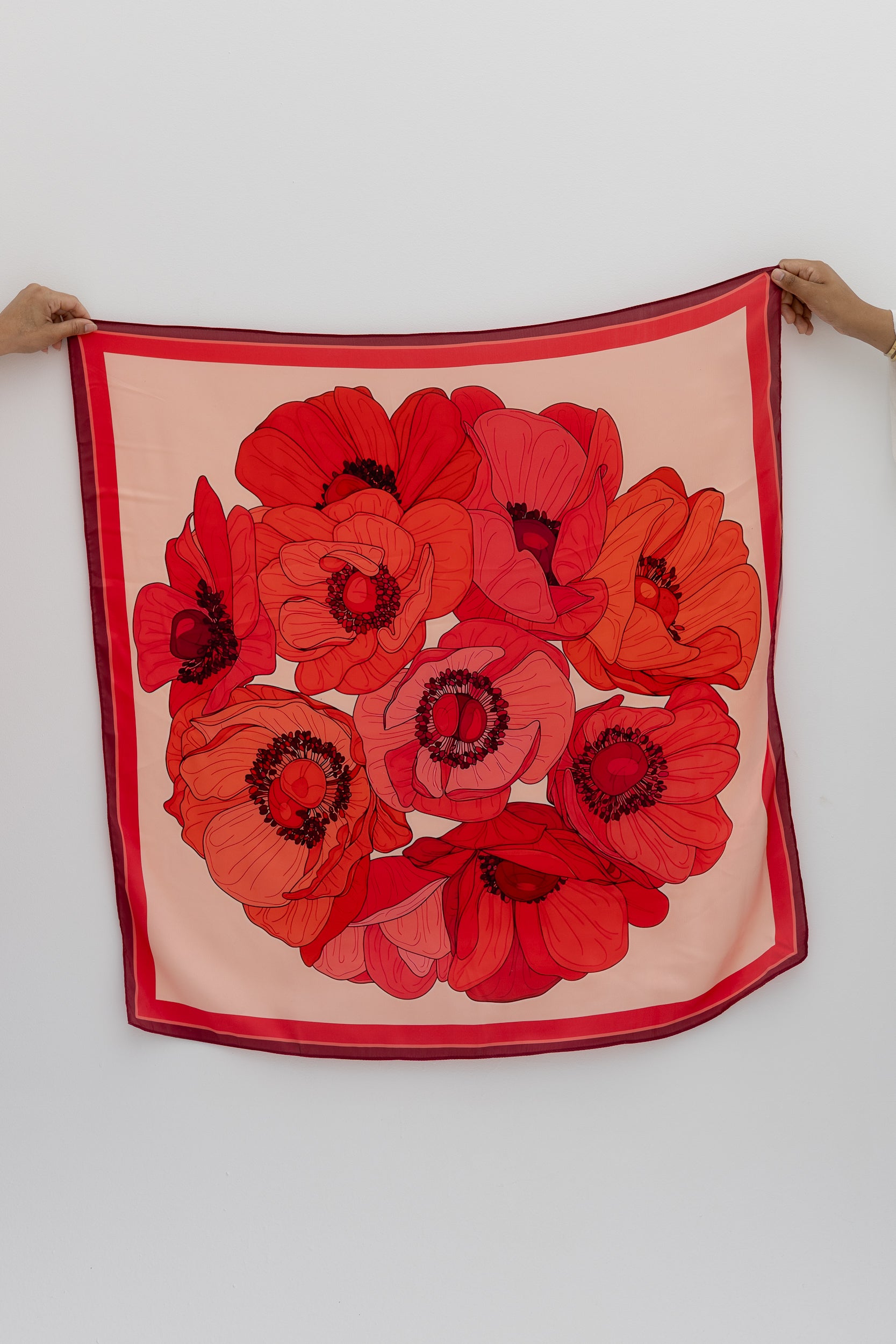 Rouge Bouquet Scarf