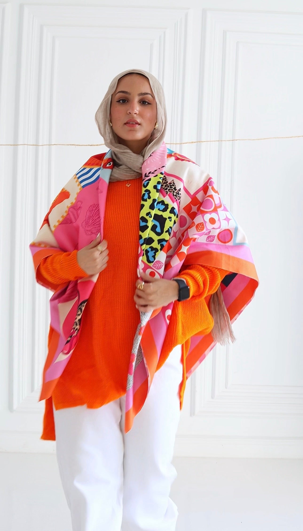 Gigi pullover + Lucky Charm Patch Scarf