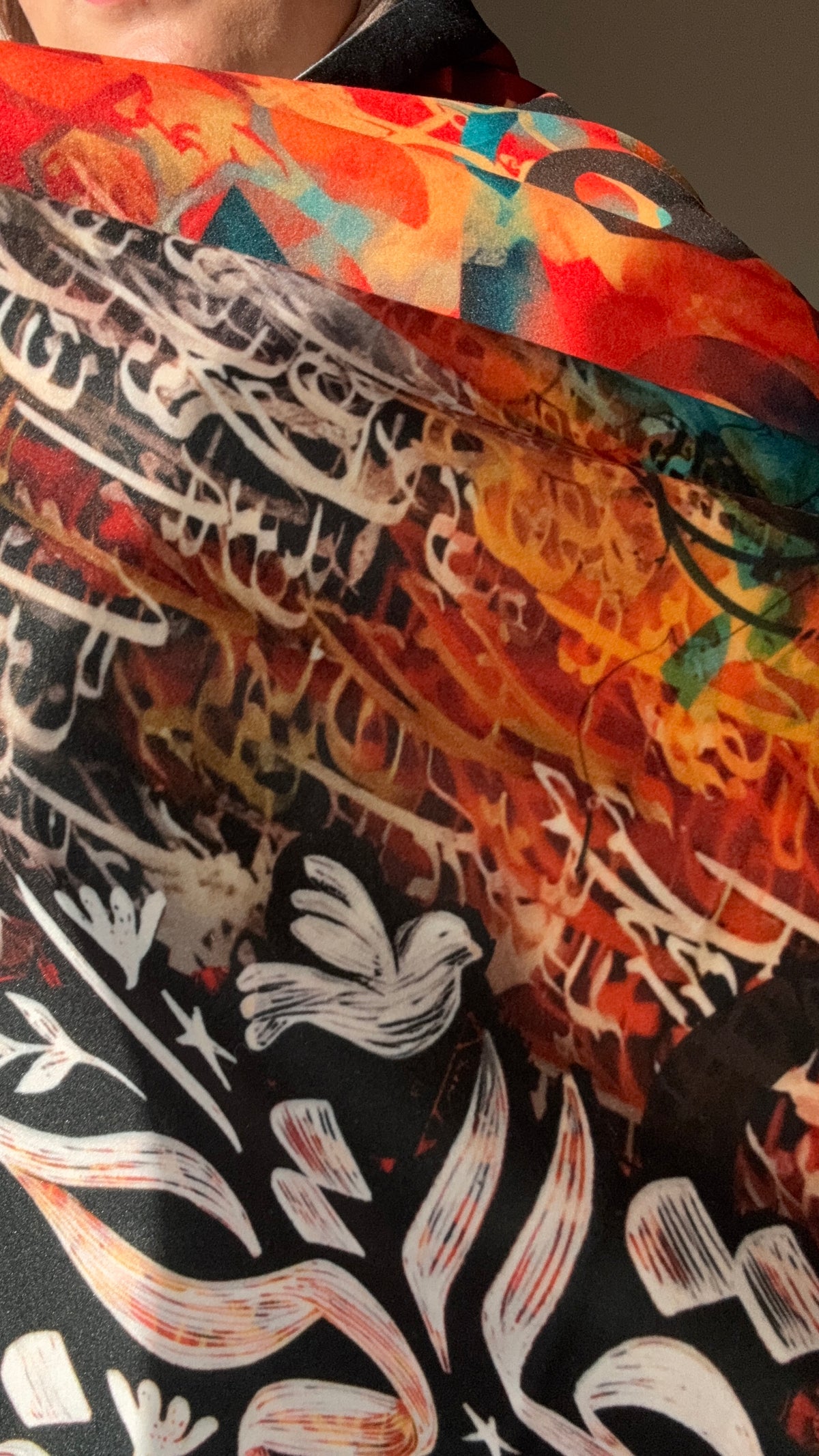 Abstract fusion scarf rectangle