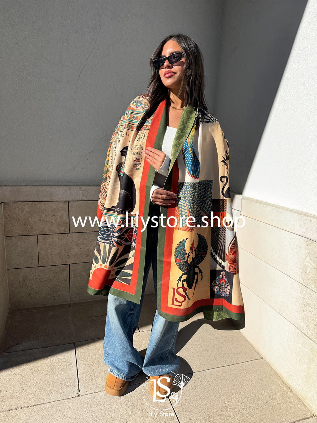 Cleopatra's Scroll Scarf Rectangle