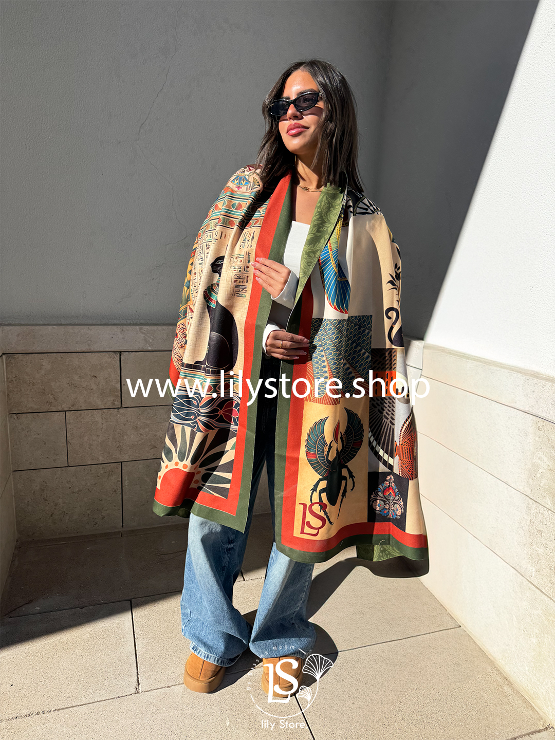 Cleopatra's Scroll Scarf Rectangle