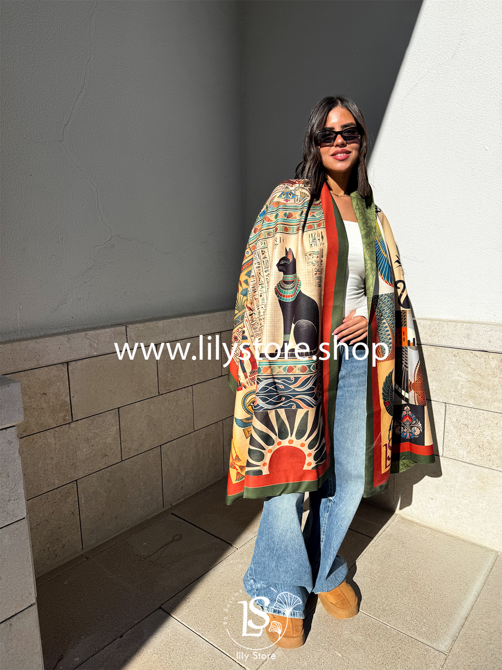 Cleopatra's Scroll Scarf Rectangle