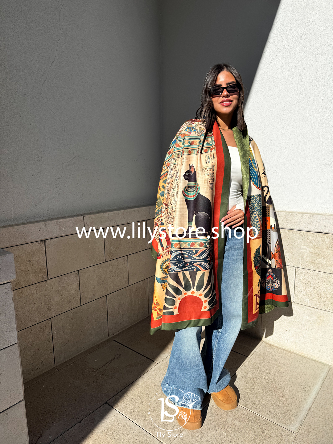 Cleopatra's Scroll Scarf Rectangle