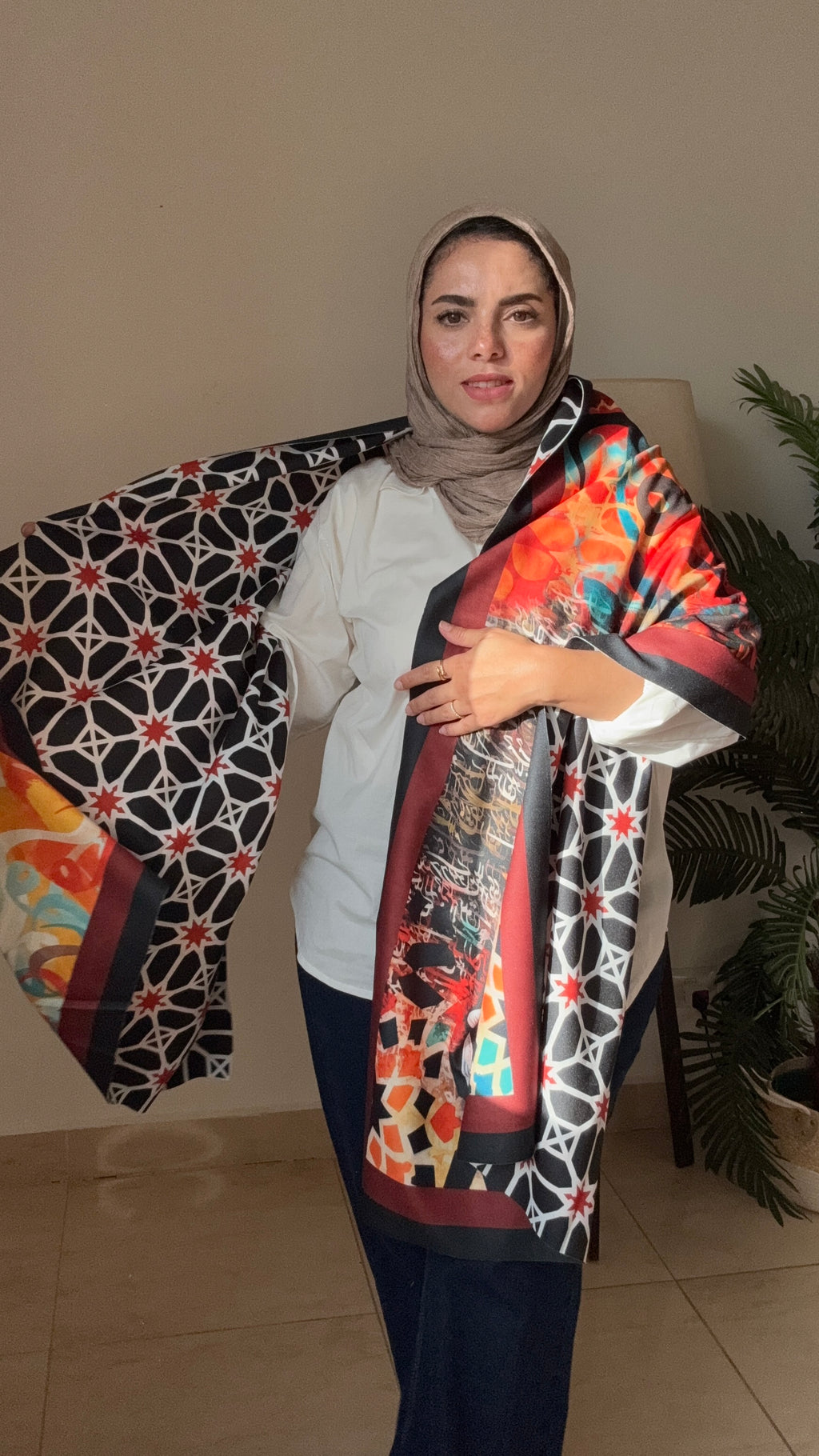 Abstract fusion scarf rectangle