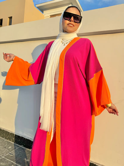 Orange X fuchsia Kaftan