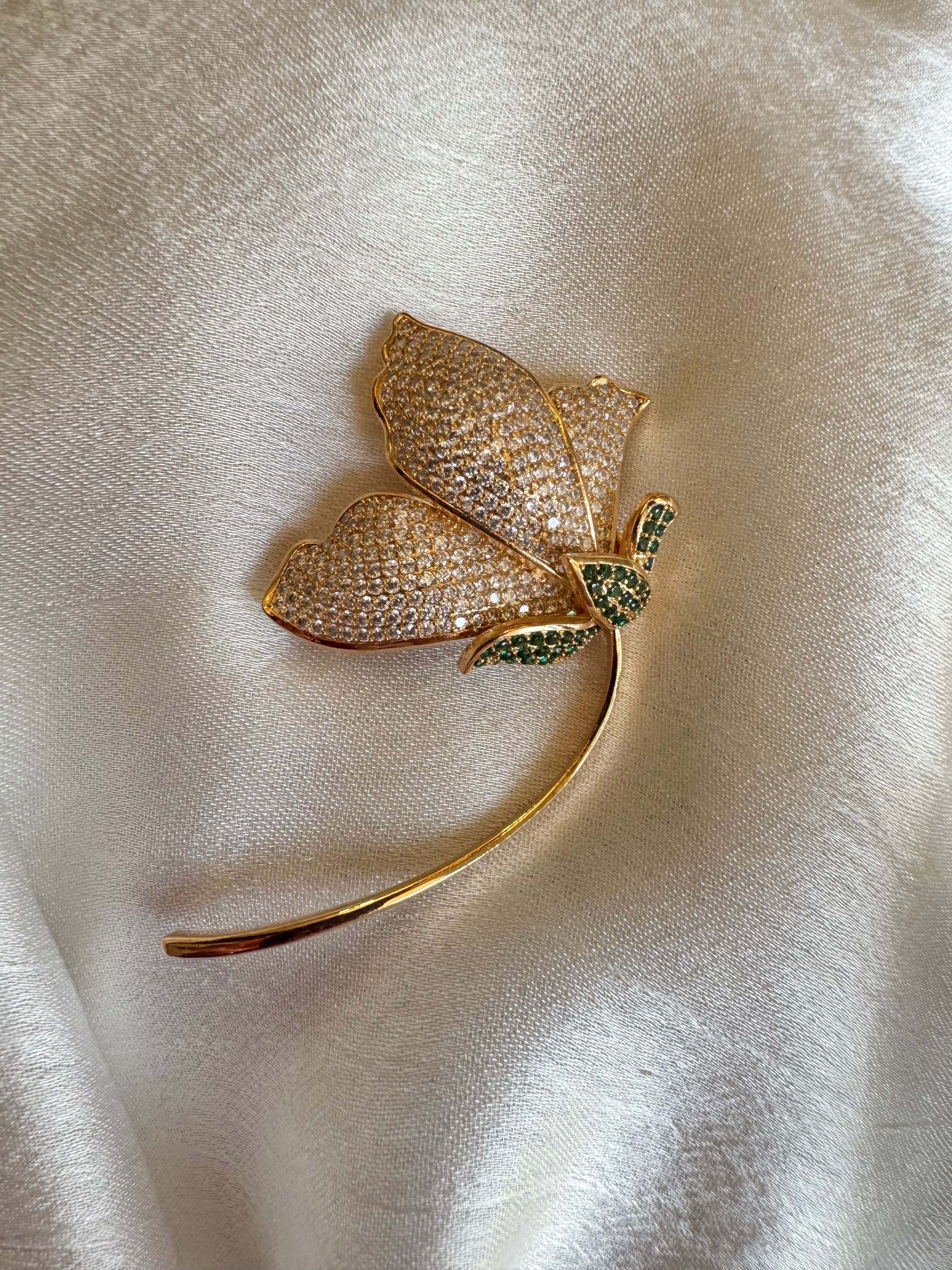 Lily flower brooch