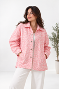 Pinky leopard gabardine jacket