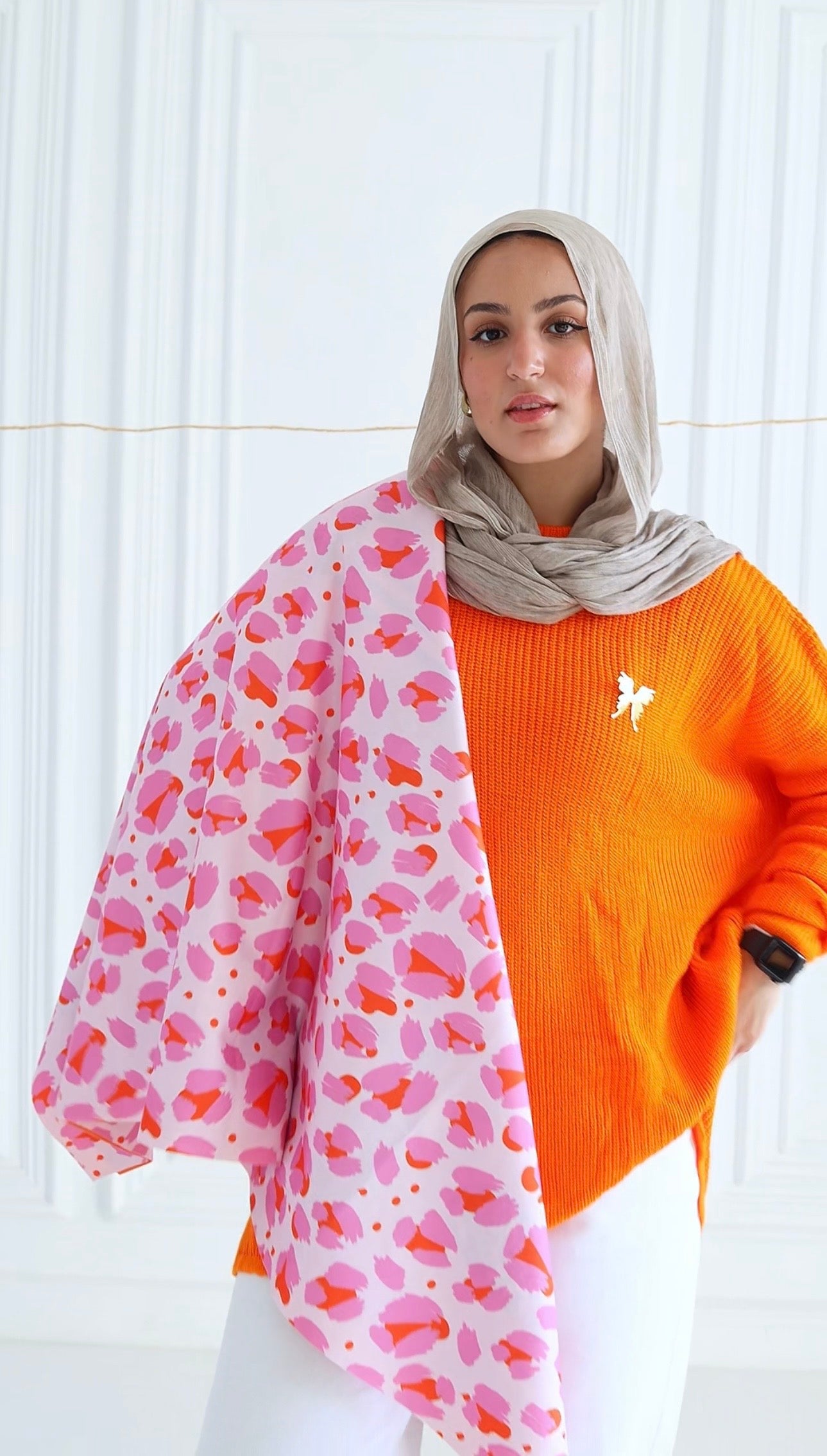 Gigi pullover + Lucky Charm Patch Scarf