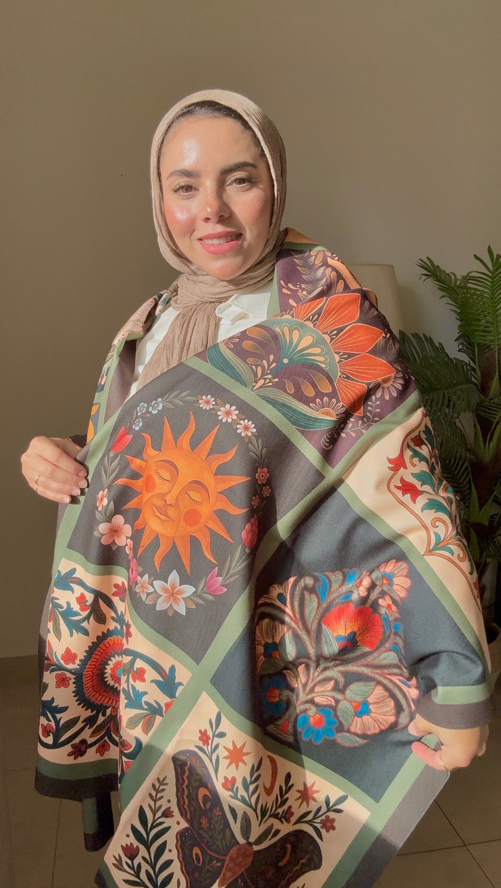 Sunset Mosaic Scarf rectangle