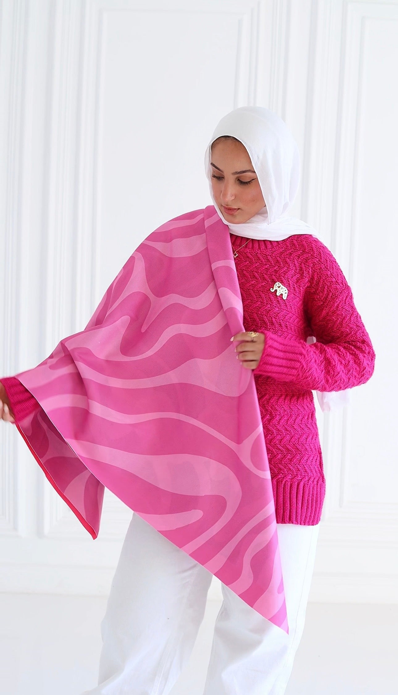 Tia pullover + Funky Stripes Scarf