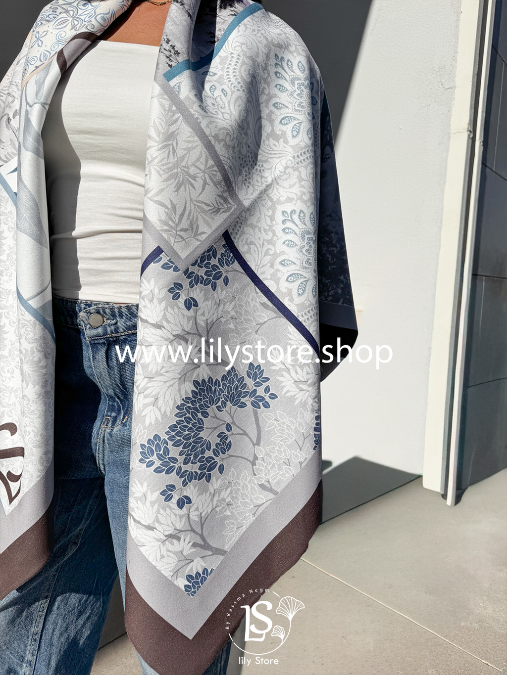 Soft gray scarf