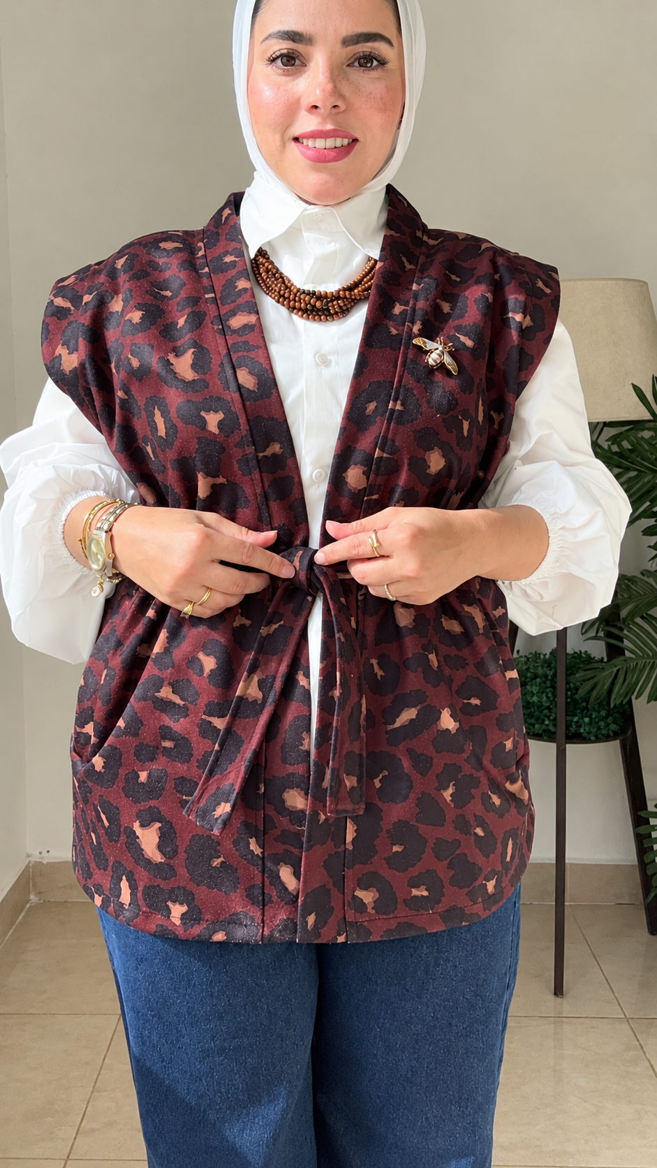Big Cat Patchwork Vest