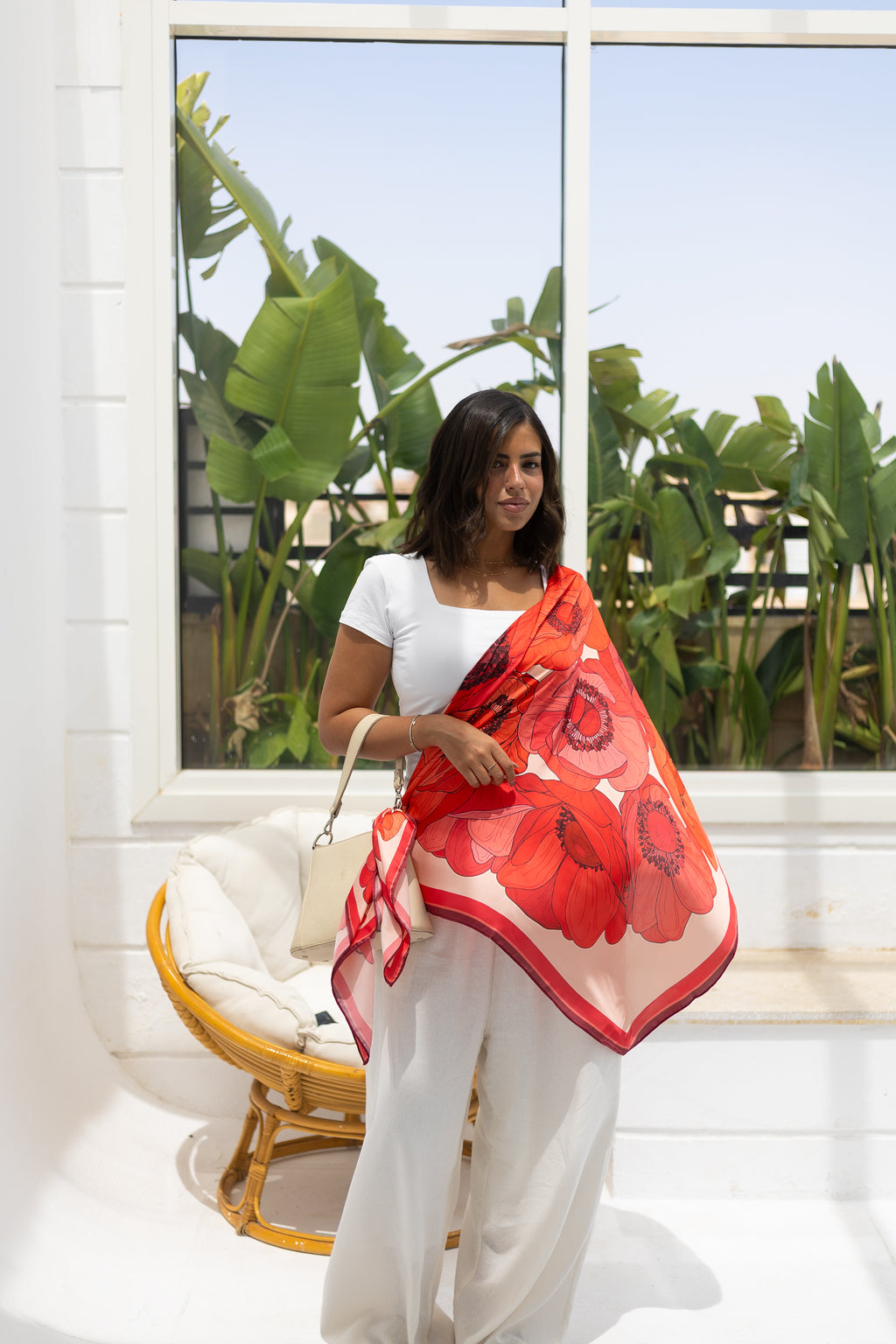 Rouge Bouquet Scarf