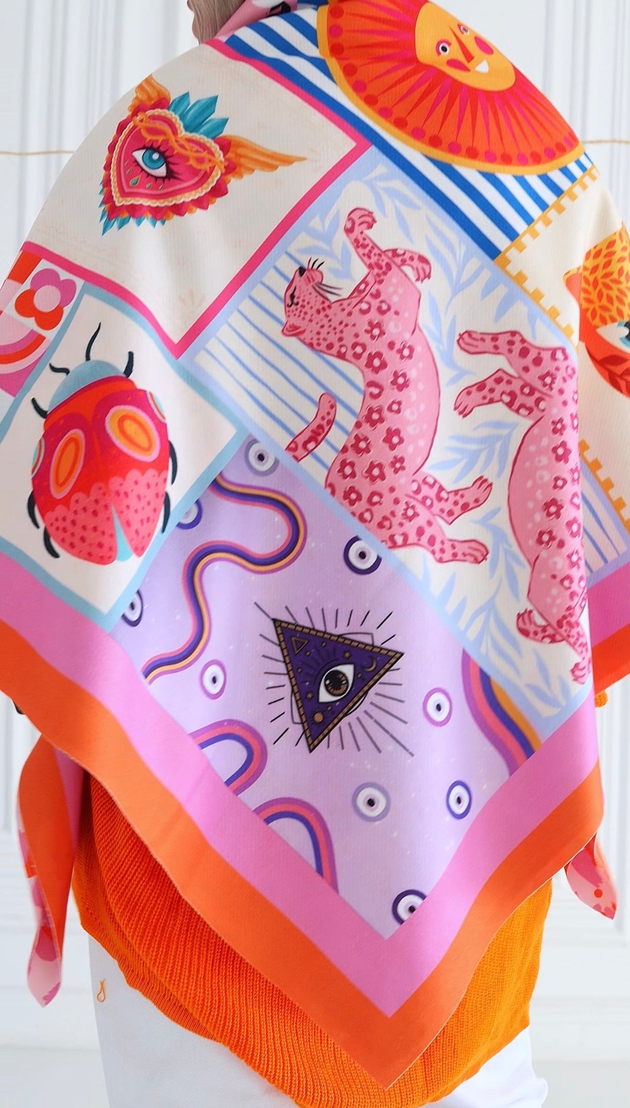 Gigi pullover + Lucky Charm Patch Scarf