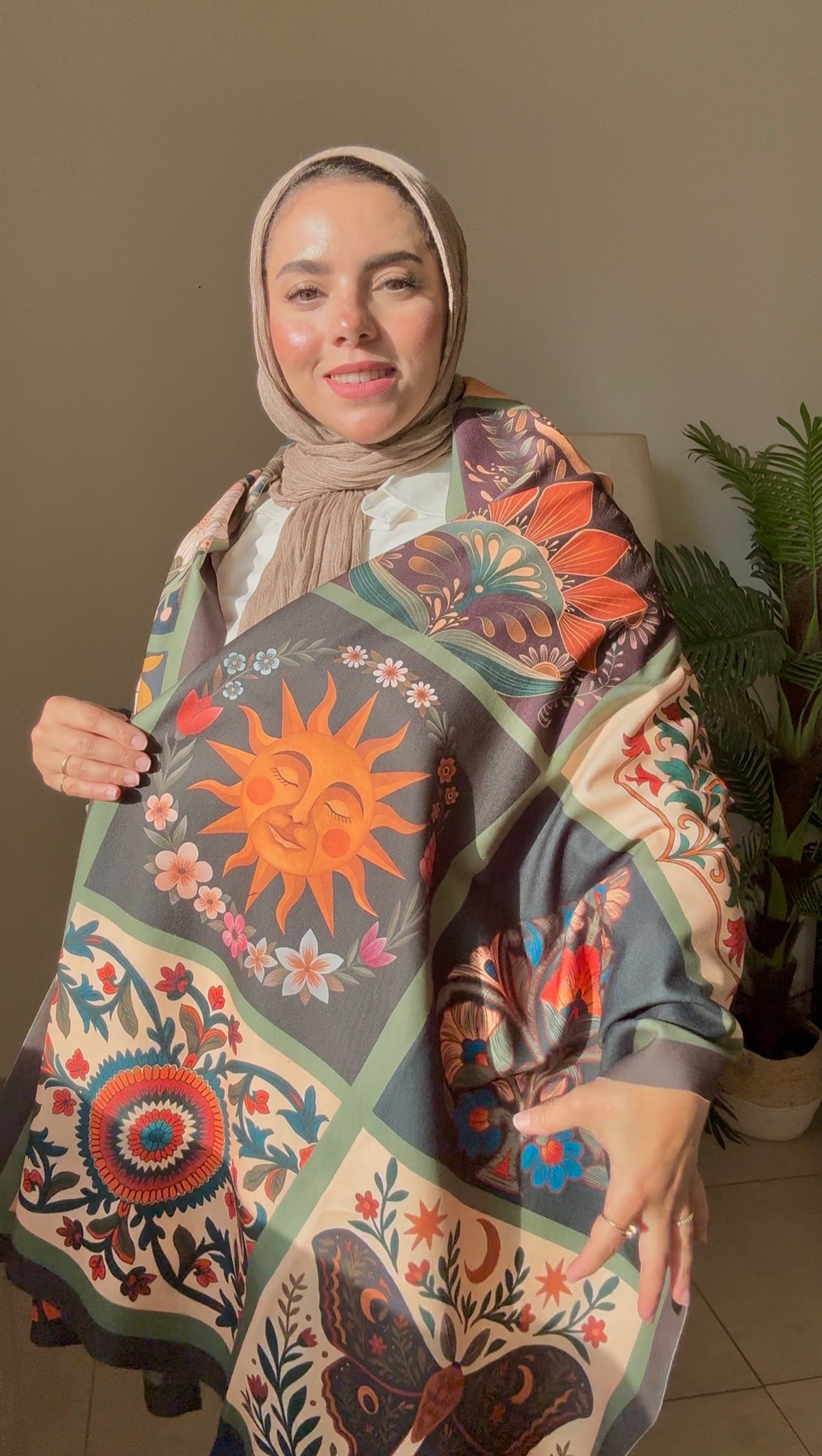 Sunset Mosaic Scarf rectangle