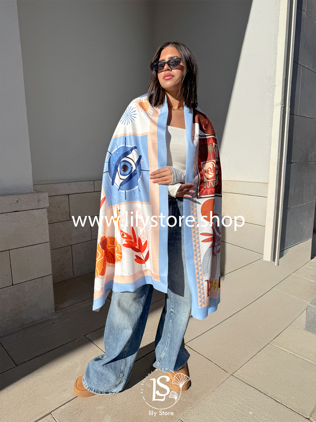 Sun and soul rectangle scarf