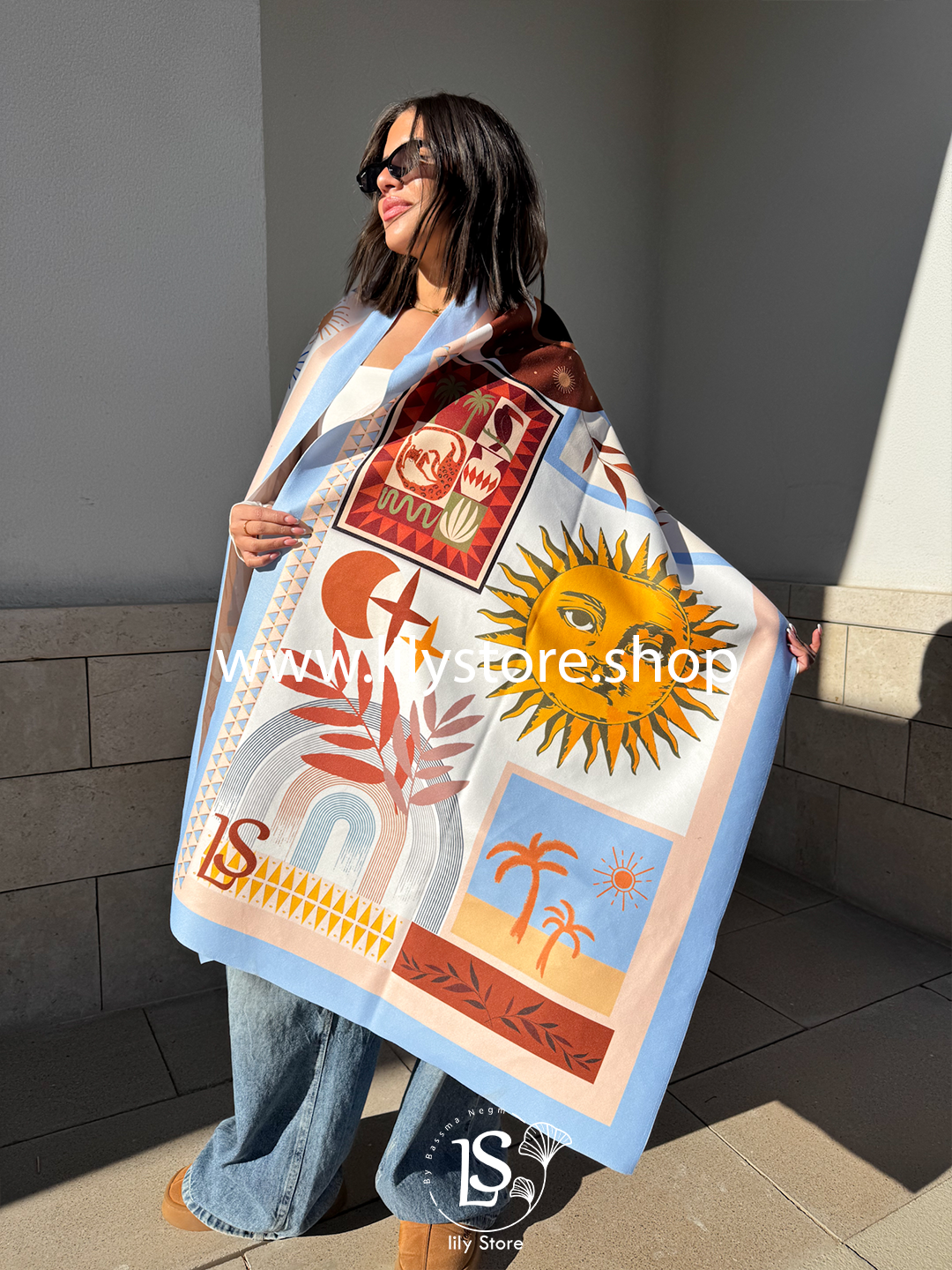 Sun and soul rectangle scarf