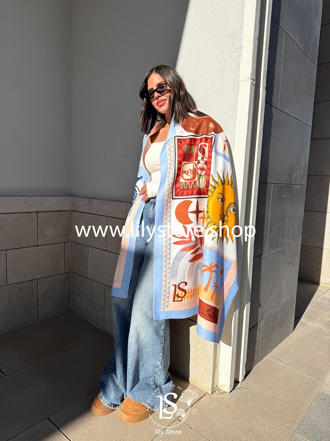 Sun and soul rectangle scarf