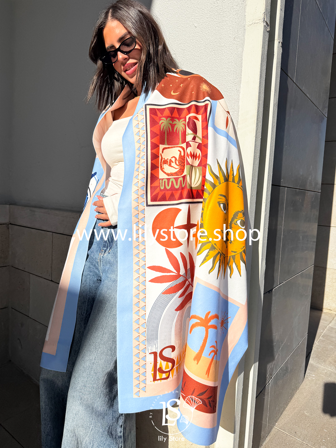 Sun and soul rectangle scarf