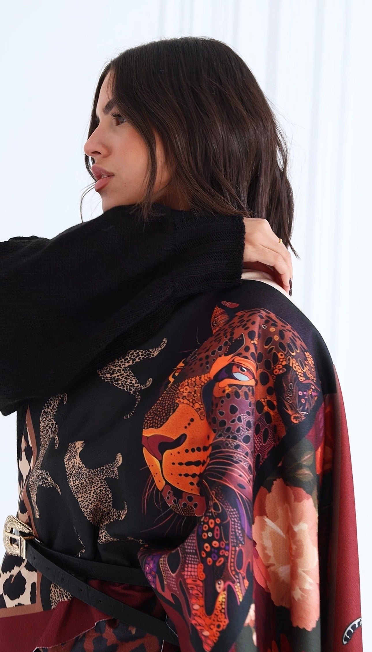 Lillian pullover + The Big Cat Patchwork Scarf