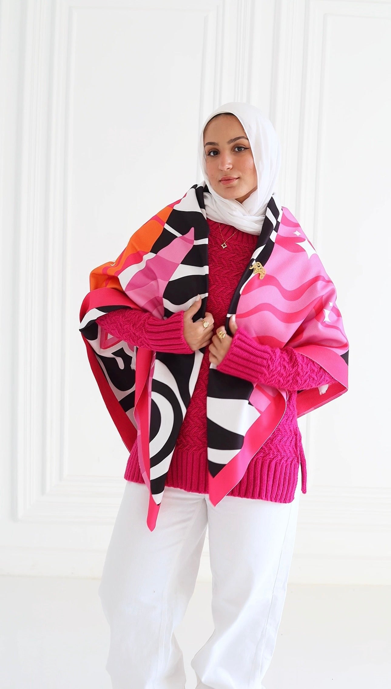 Tia pullover + Funky Stripes Scarf