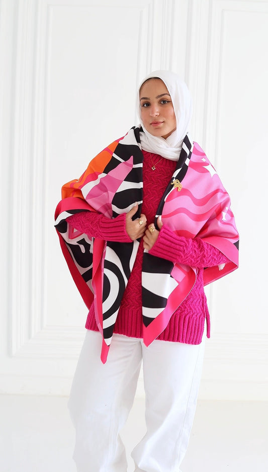 Tia pullover + Funky Stripes Scarf