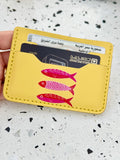 Red fish card holder