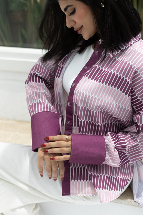 Burgundy Mosaic shirt