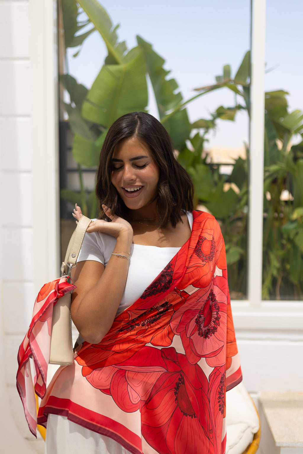 Rouge Bouquet Scarf