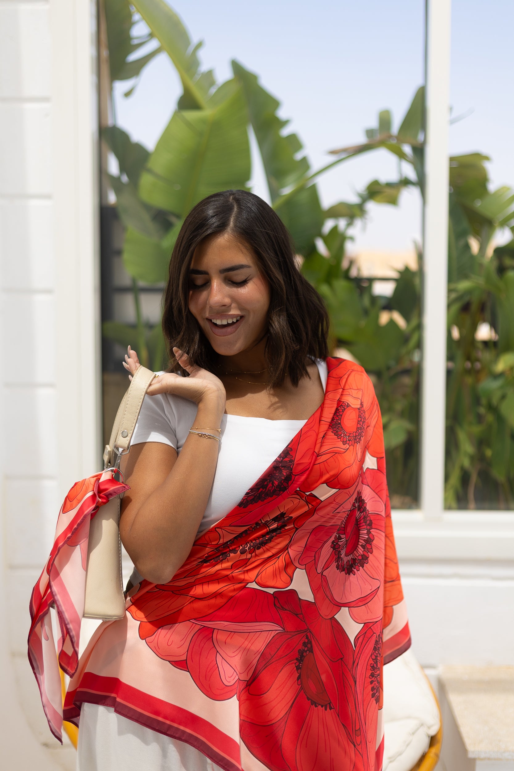 Rouge Bouquet Scarf
