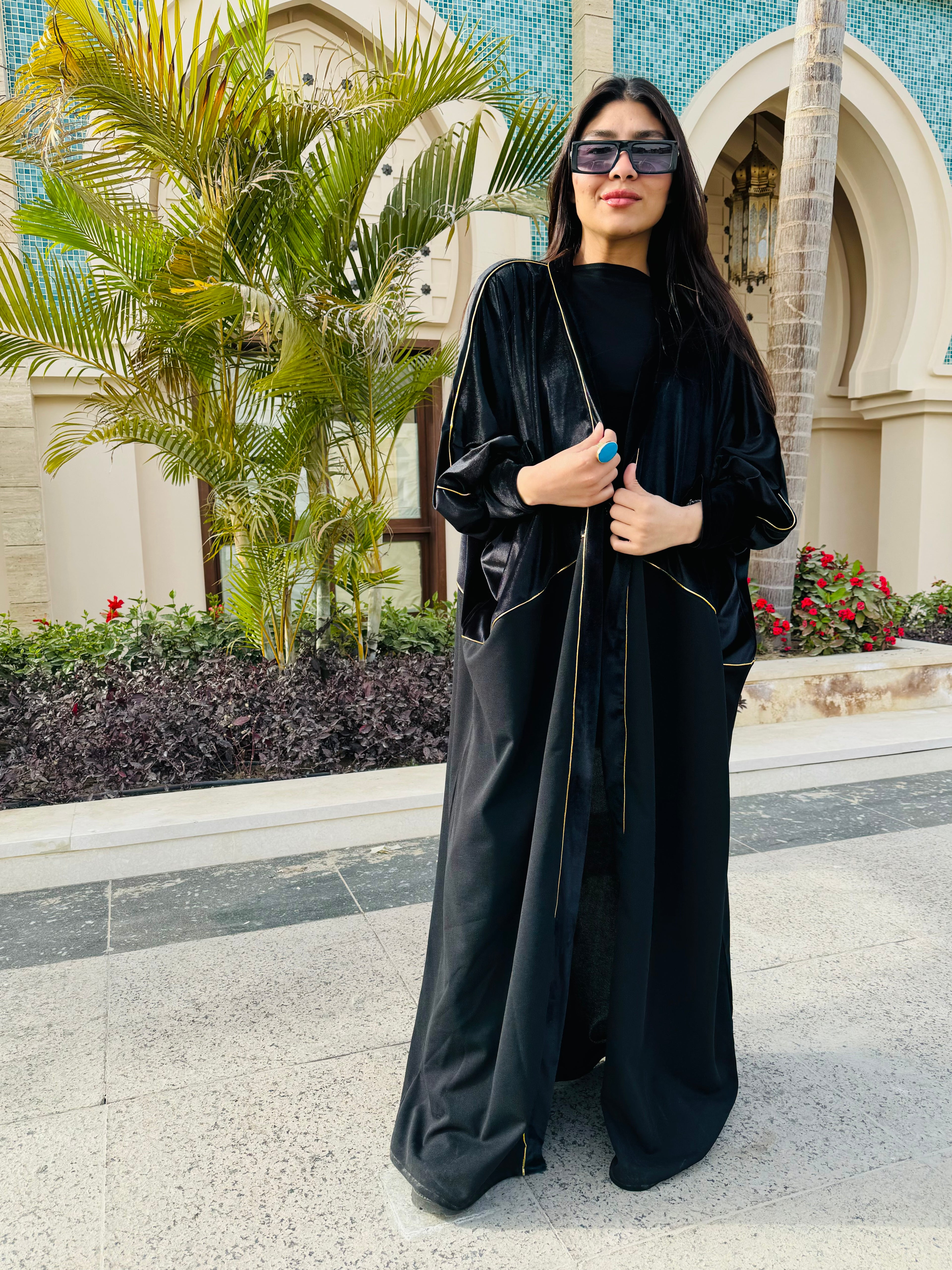 Velvet abaya