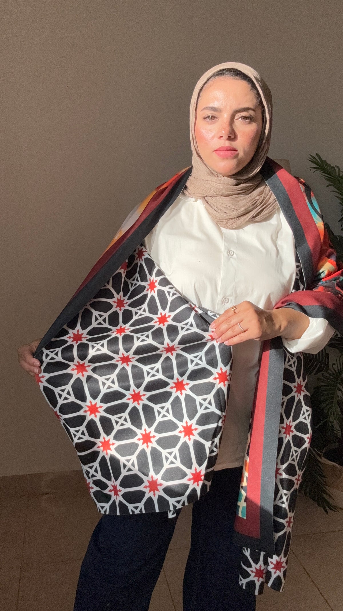 Abstract fusion scarf rectangle