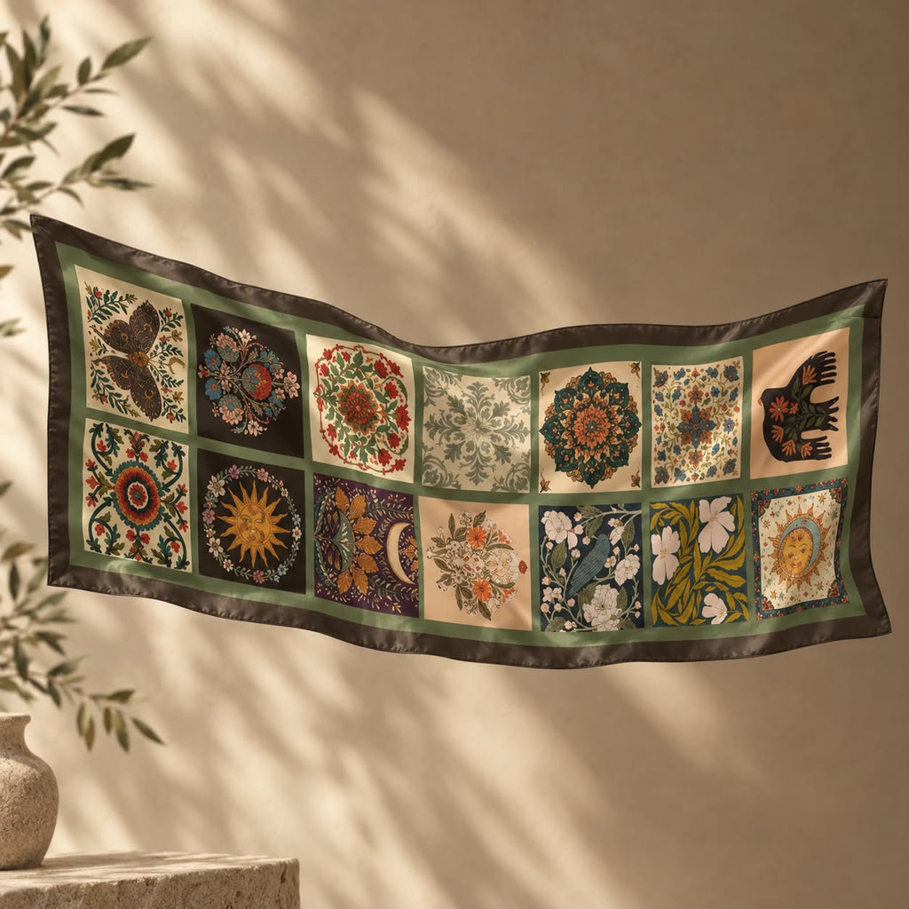Sunset Mosaic Scarf rectangle