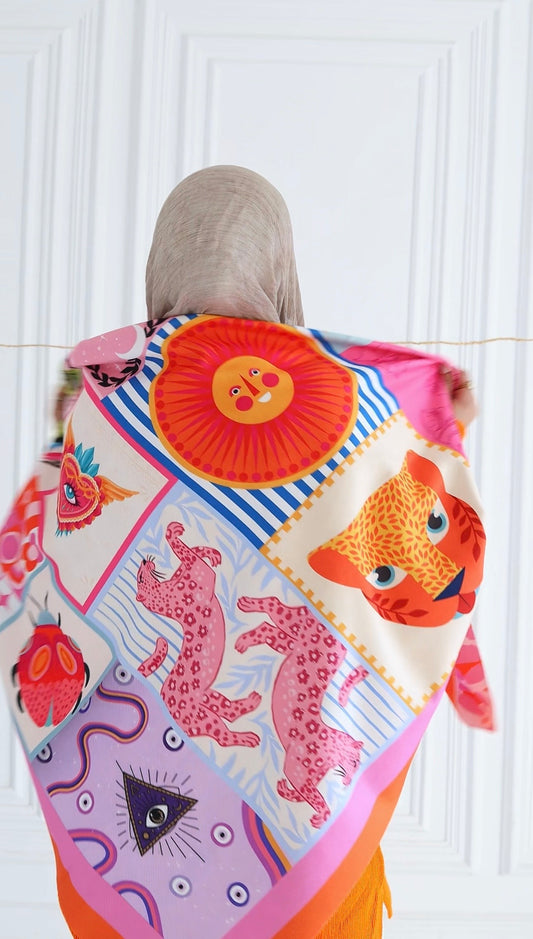 Gigi pullover + Lucky Charm Patch Scarf