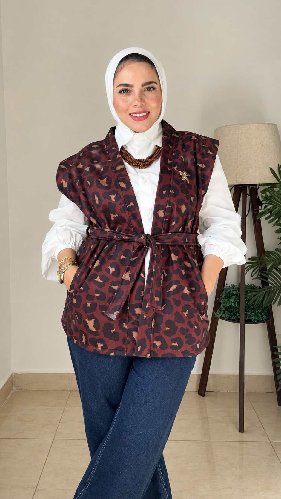 Big Cat Patchwork Vest