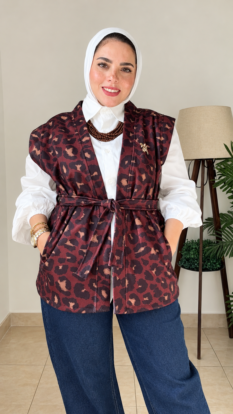 Big Cat Patchwork Vest