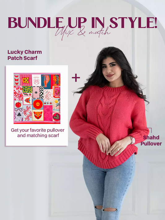 SHAHD Pullover + Funky Stripes Scarf